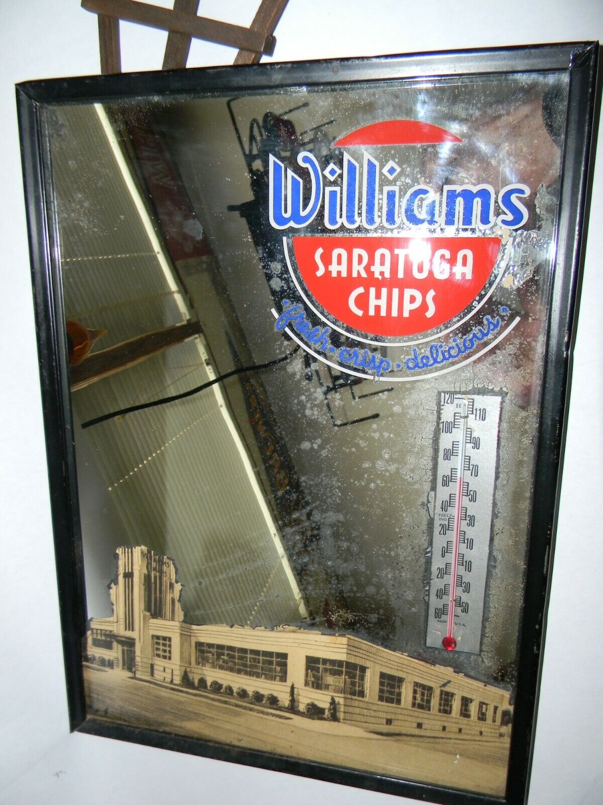 Very Rare Williams Saratoga Chips Promo Mirror Marked Down