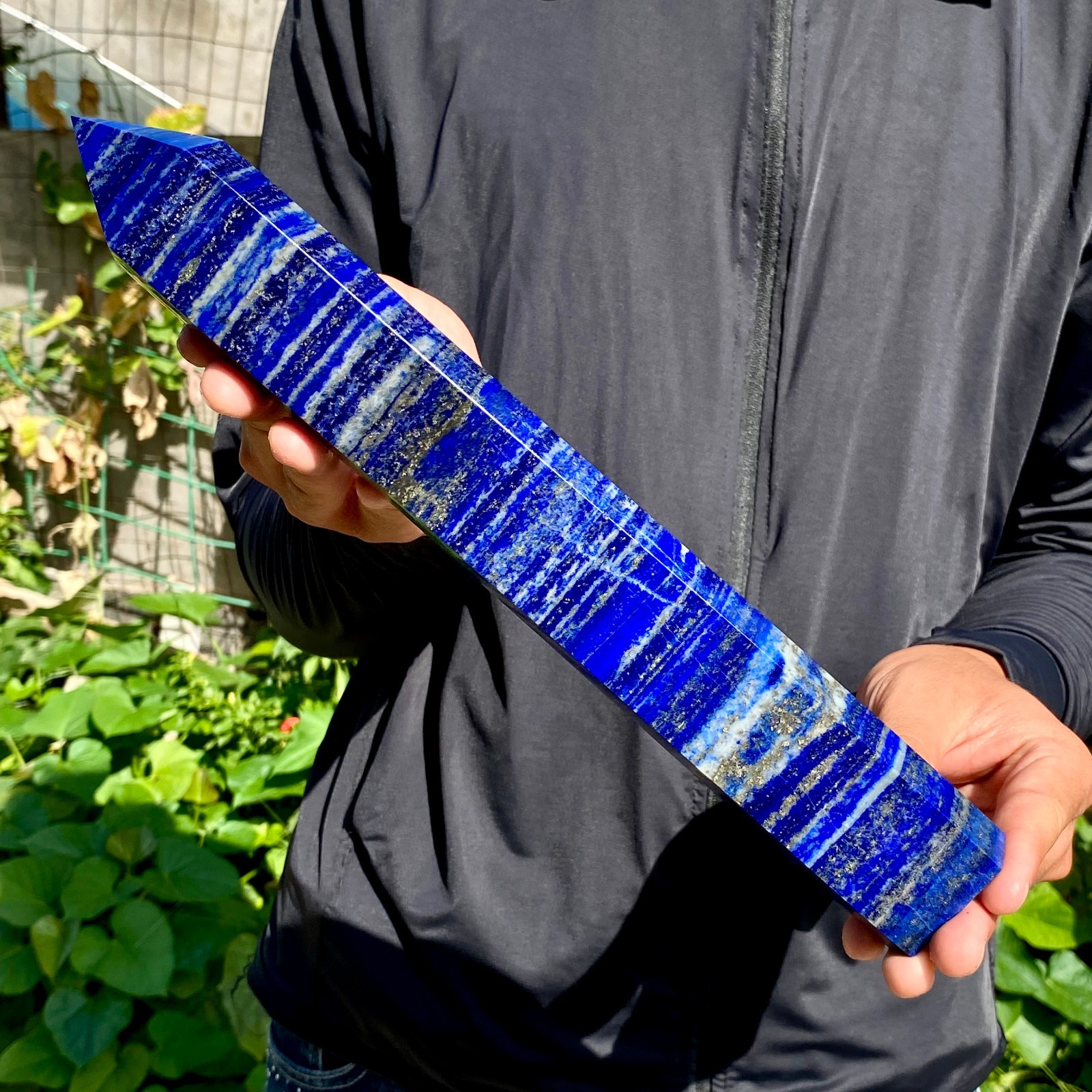 2.75LB Natural Lapis lazuli quartz crystal obelisk point wand aura healing