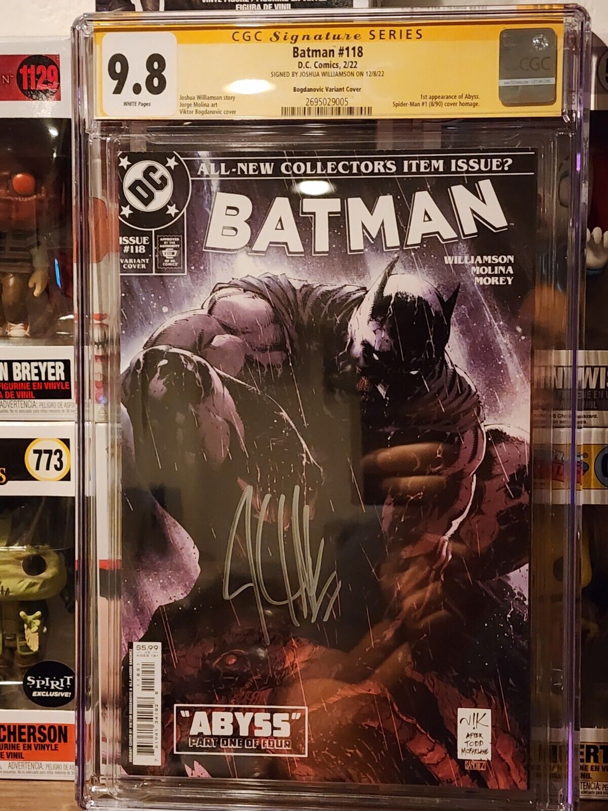  BATMAN #118 CGC 9.8 SS Signed Joshua Williamson Key 1st app Abyss DC Comic