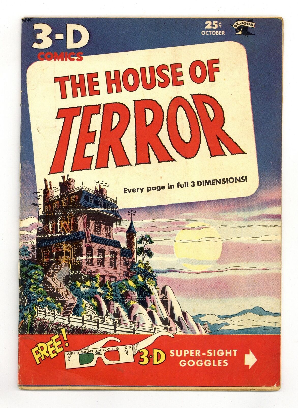 House of Terror 1W With 3D Glasses GD+ 2.5 1953