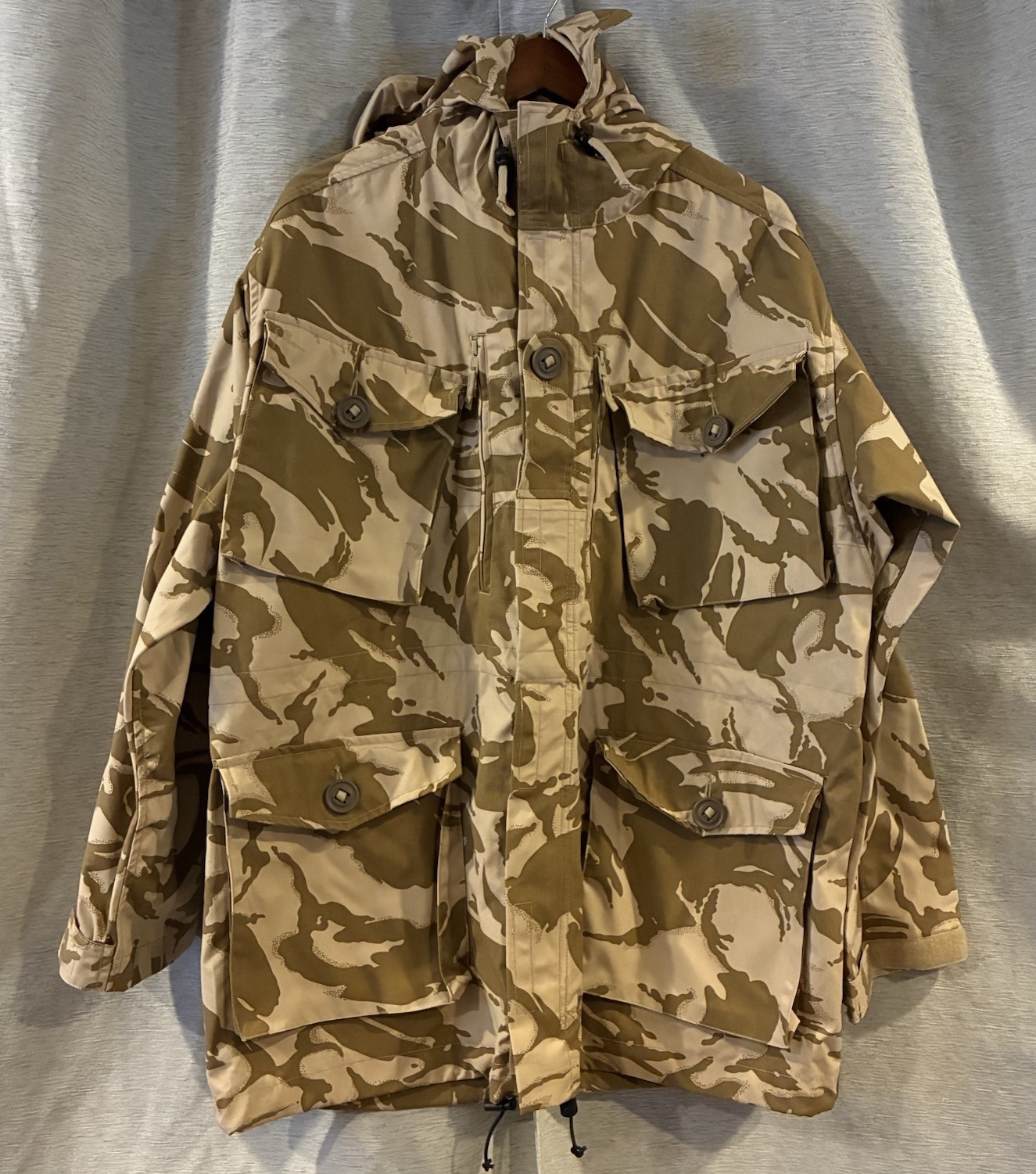 British Army Desert DPM Camo Combat Windproof Smock Jacket 170/104 = 28” Chest