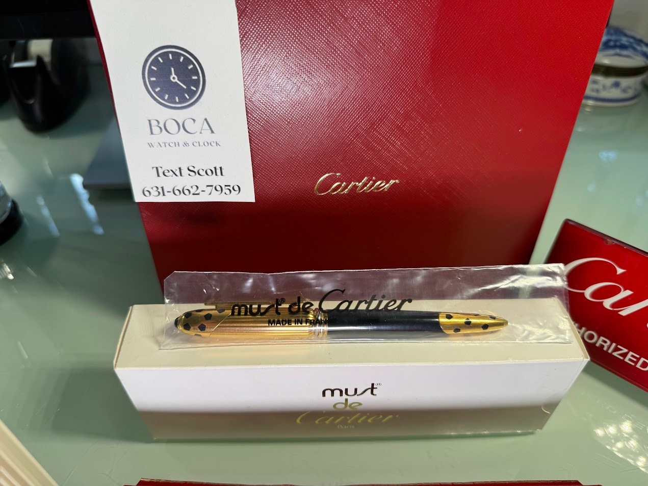 *** Cartier  Panthere Mint Vintage Black Ball Point Perfect Black Complete ***