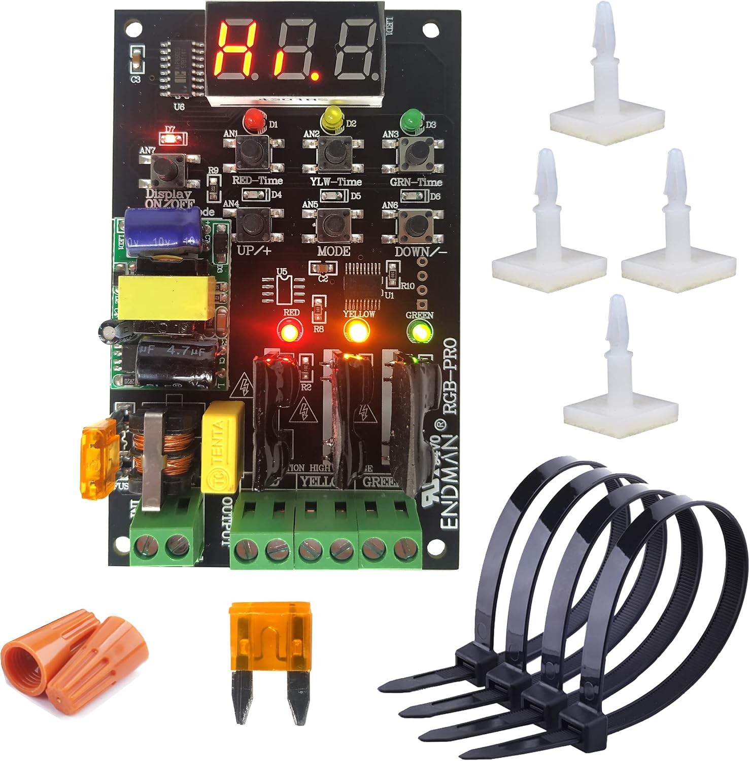 Advanced Traffic Light Sequencer - 3 Channel, LED Display