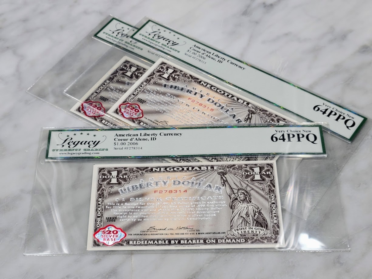 NORFED - 2006 American Liberty Currency $1 Silver Certificate - Legecy 64 PPQ