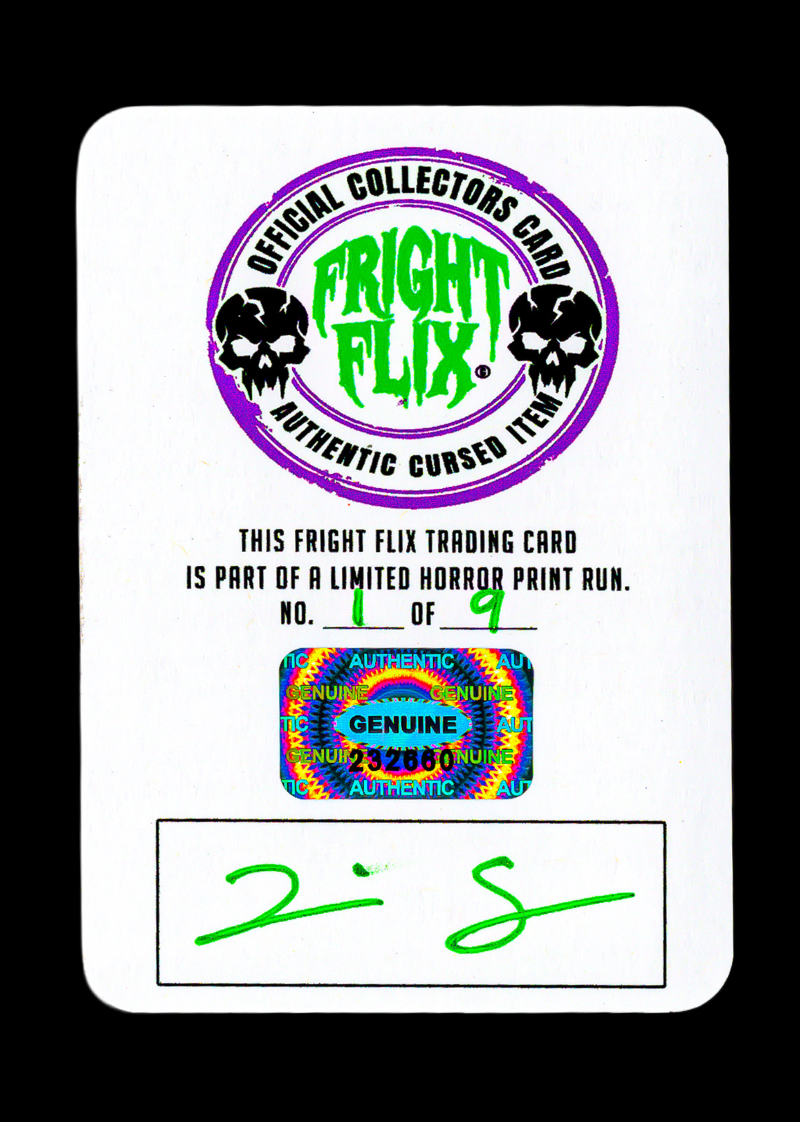 FrightFlix - Ash Deadite *UNDEAD* Holo Trading Card Fan Made Print *MINT* Signed