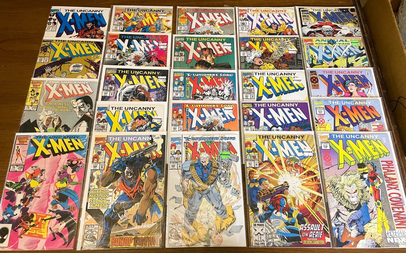 Vintage UNCANNY X-MEN Lot of 24 Books by Marvel Copper age to Modern Nice
