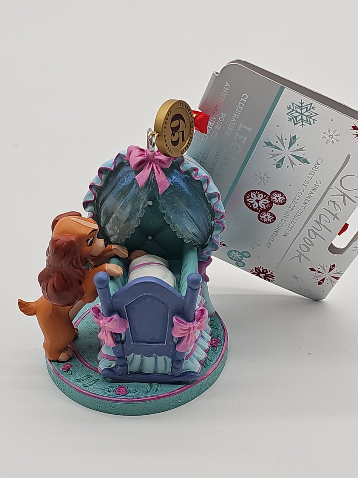 NEW Disney Sketchbook Ornament Lady and the Tramp with baby carriage LEGACY NEW Disney Sketchbook Ornament Lady and the Tramp with baby carriage LEGACY