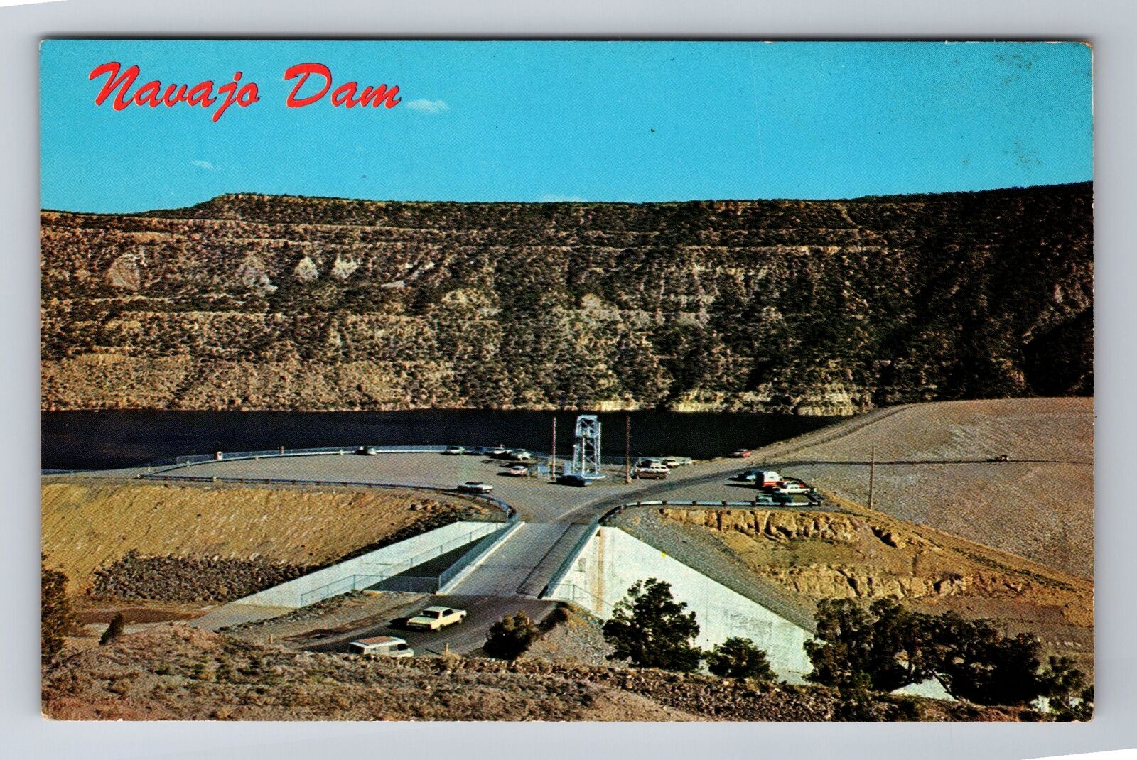 Northwestern NM-New Mexico, Navajo Dam, Antique Vintage Souvenir Postcard