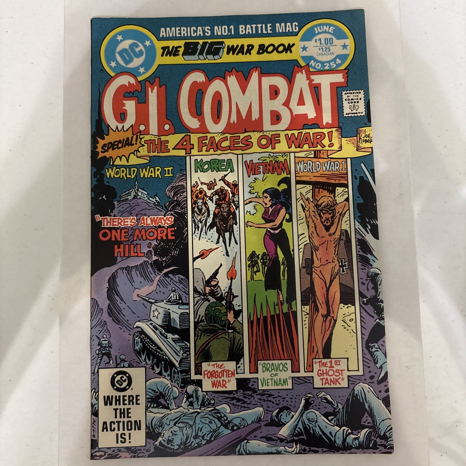  G.I. Combat 254 VF- 7.5 - 8.0 High Grade.  High Definition photos. 