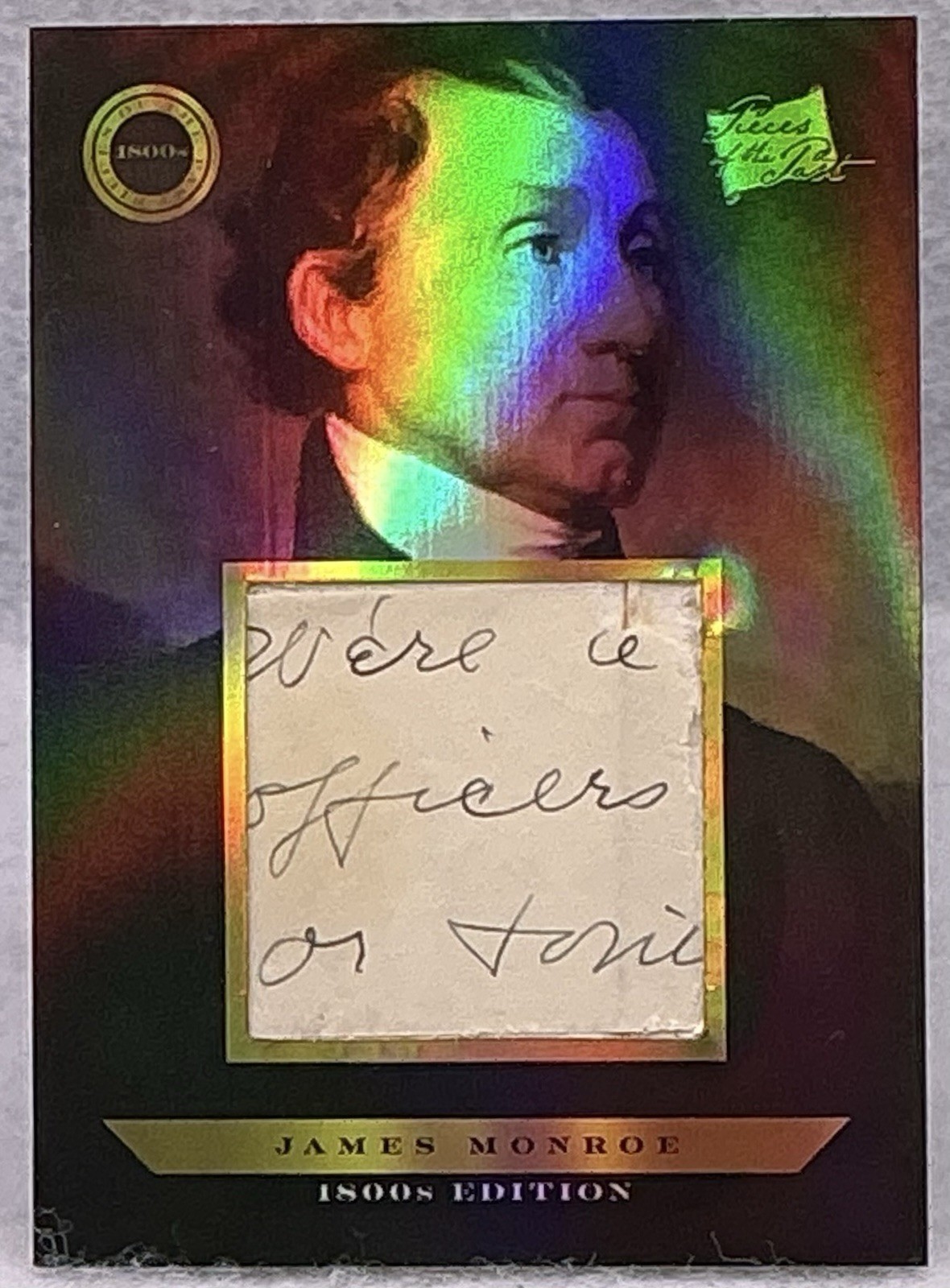 2024 Pieces Of The Past 1800s Edition James Monroe Authentic Handwritten Relic