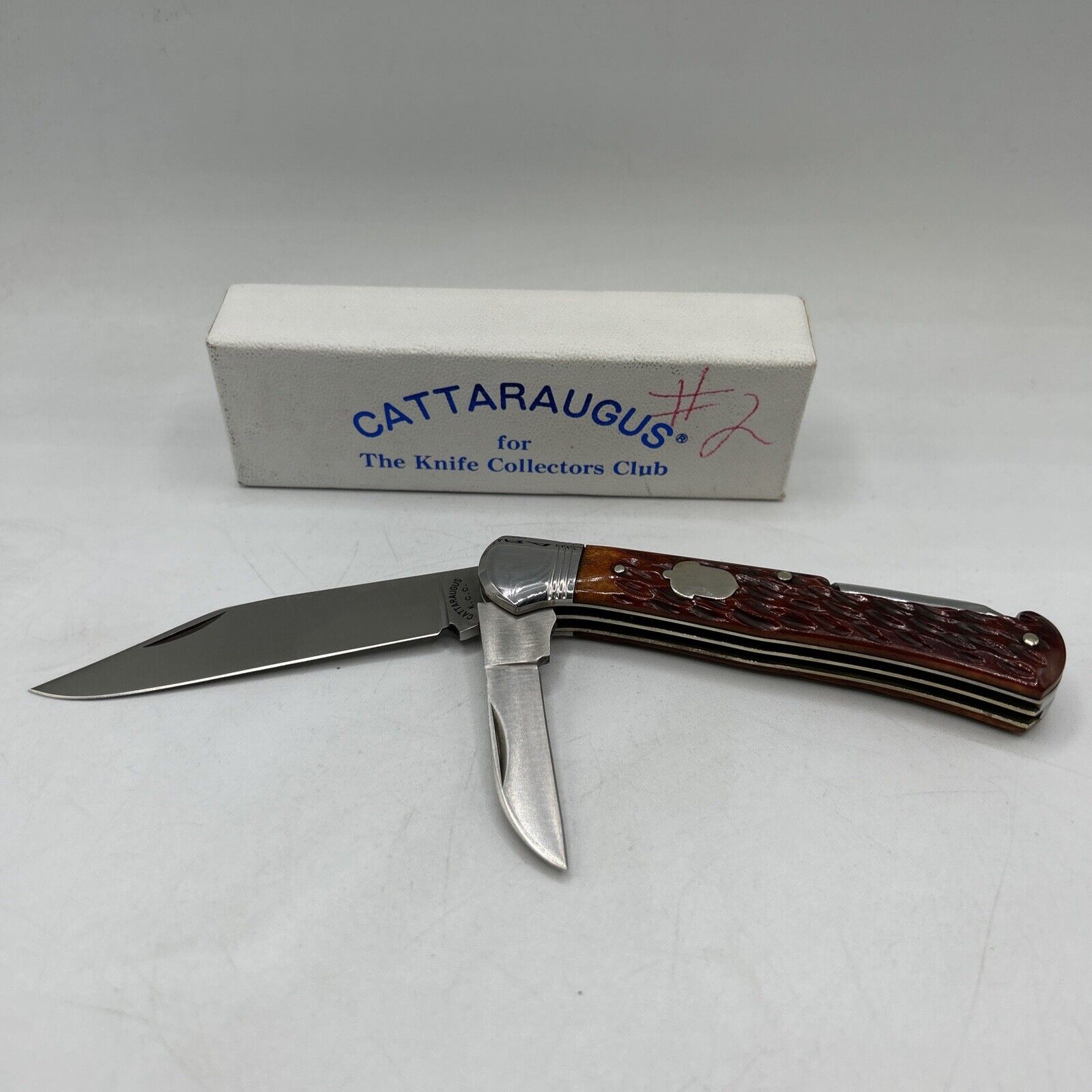 Vintage Cattaraugus English jack K.C.C. FH3 Japan Knife & original box 1990 RARE
