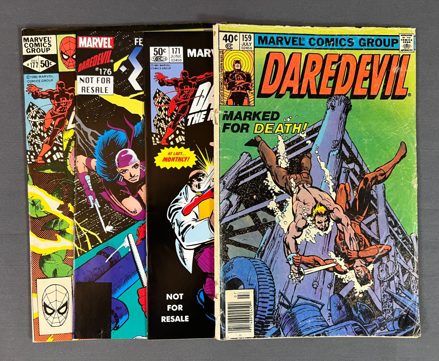 DAREDEVIL # 159, 171, 176, 177 Marvel comics lot of 4 books Legends reprints