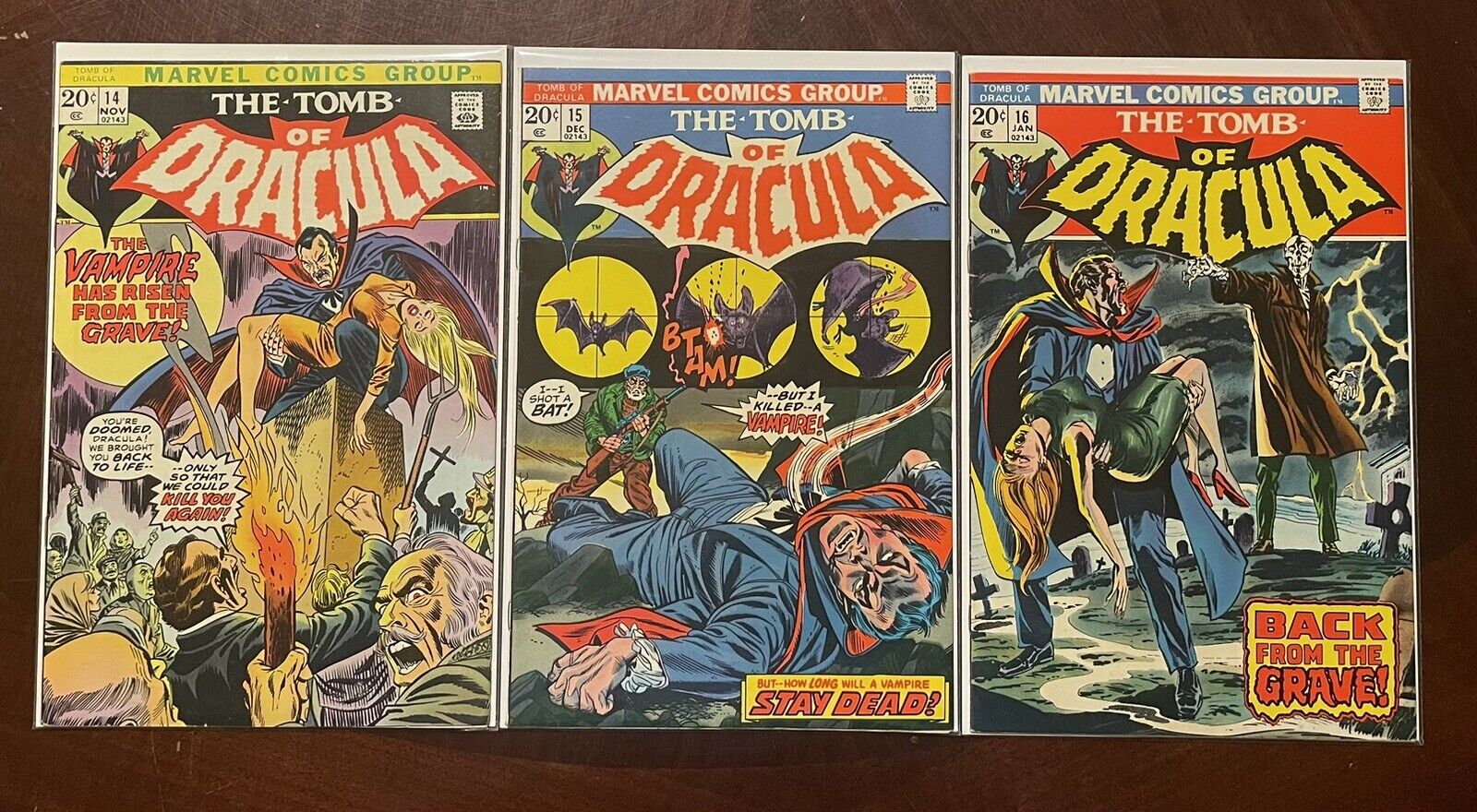 Tomb Of Dracula Lot 14, 15 & 16 1973 Blade Appearance 6.0