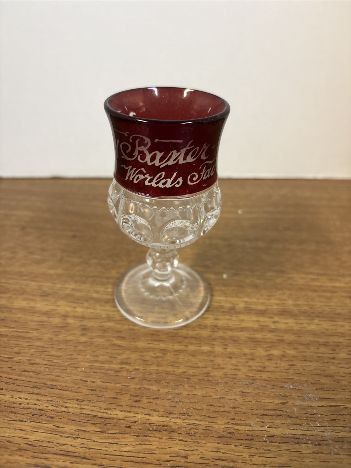 Chicago Worlds Fair 1893 Ruby Flashed Glass For May Baxter Chicago Worlds Fair 1893 Ruby Flashed Glass For May Baxter