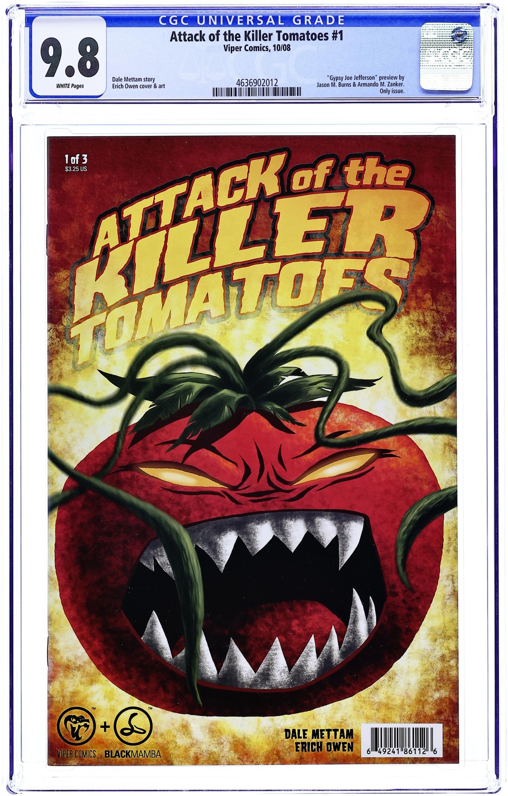 Attack of the Killer Tomatoes #1 CGC 9.8 2008 4636902012
