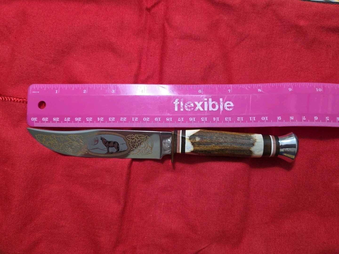 NIB Genuine ZWILLING J.A.HENCKELS HK-503-Wolf Hunting Knife Stag - Germany