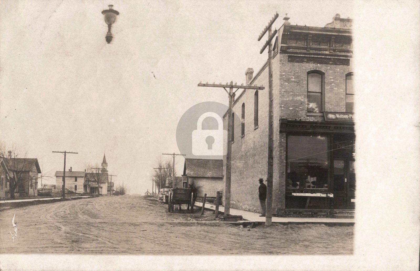 Street View Grant MI Michigan #1 RPPC Photo Postcard COPY