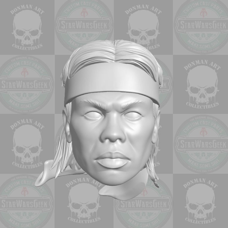 Bolo Yeung Ching Li Bloodsport custom head for 1:18 1:12 1:10 1:6 action figures