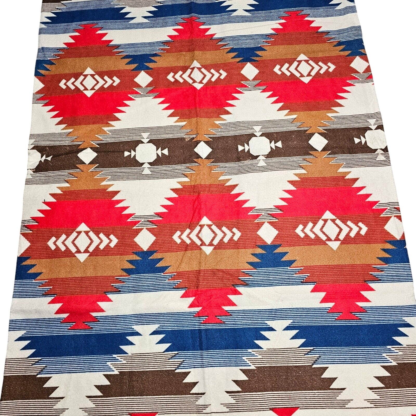 Vtg Beacon Camp Navajo Blanket Wall Hanging Western Style 745 Twin Full 72 x 90