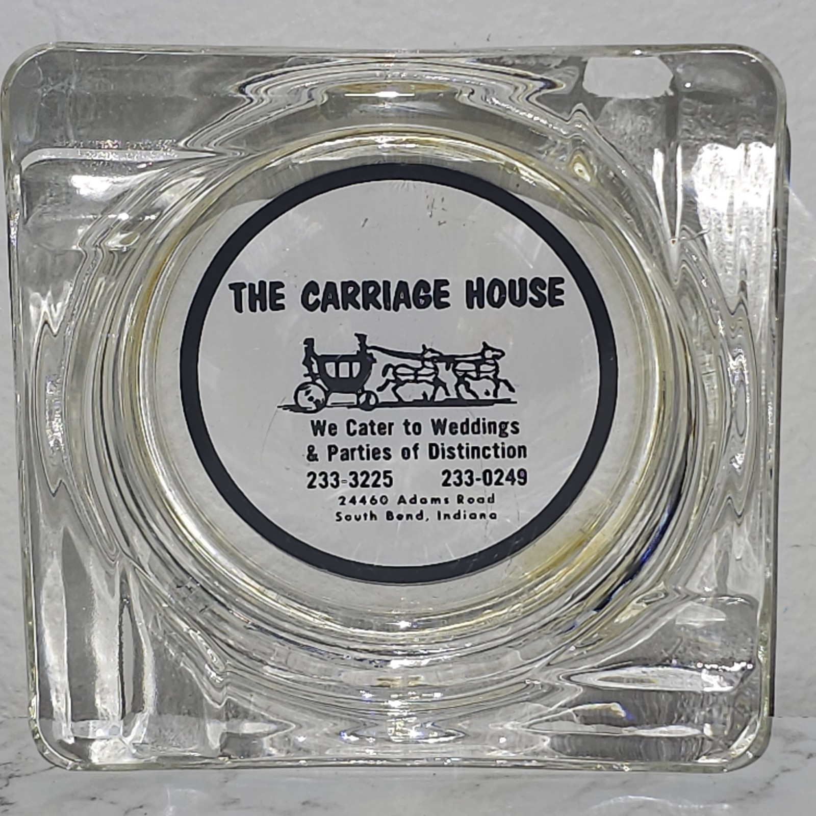 Vintage The Carriage House South Bend Indiana Glass Ashtray Advertising 24460 Vintage The Carriage House South Bend Indiana Glass Ashtray Advertising 24460