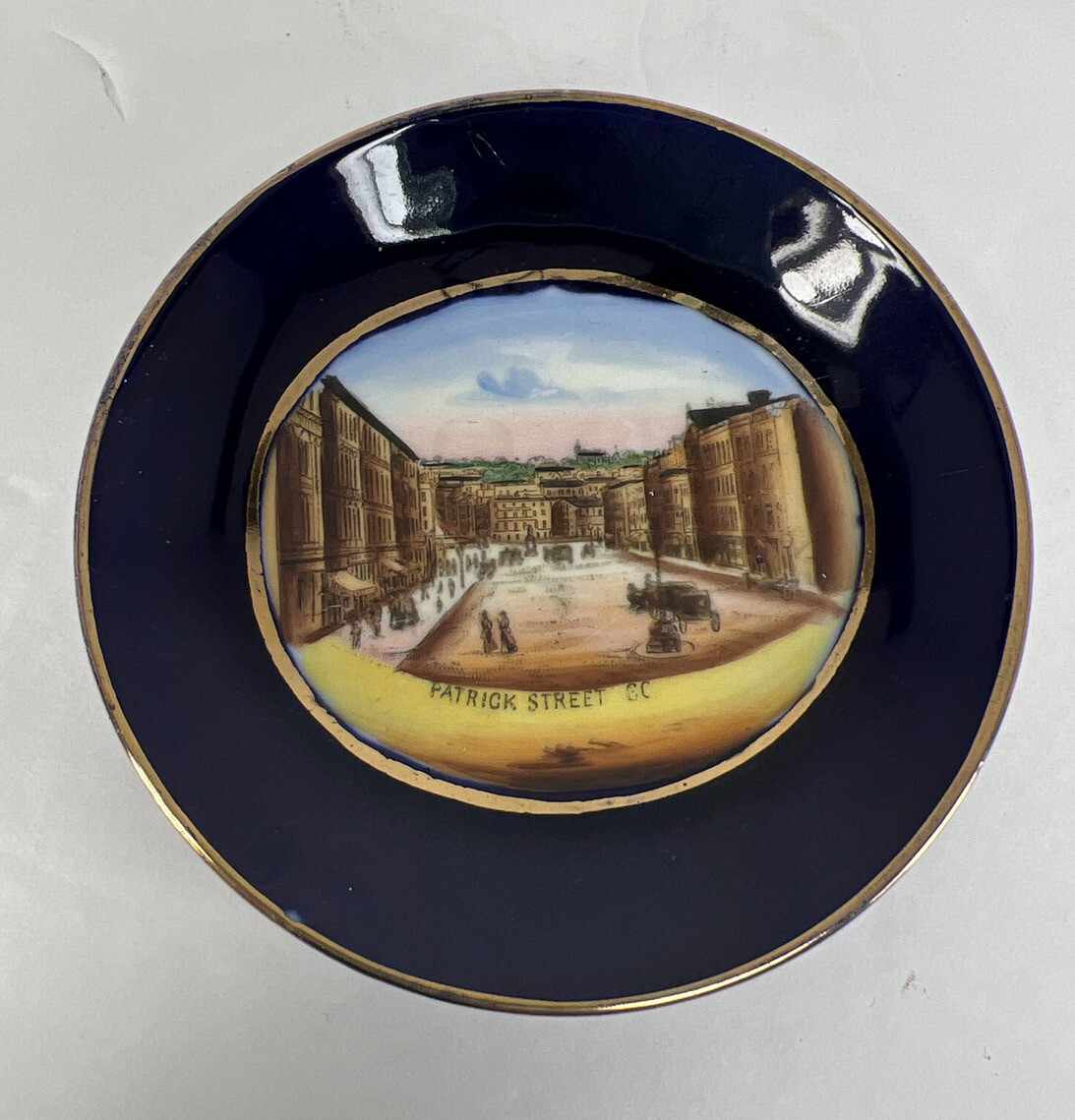 Vtg Souvenir Dish Made In Germany Cobalt Blue Mini Plate Patrick Street Vtg Souvenir Dish Made In Germany Cobalt Blue Mini Plate Patrick Street