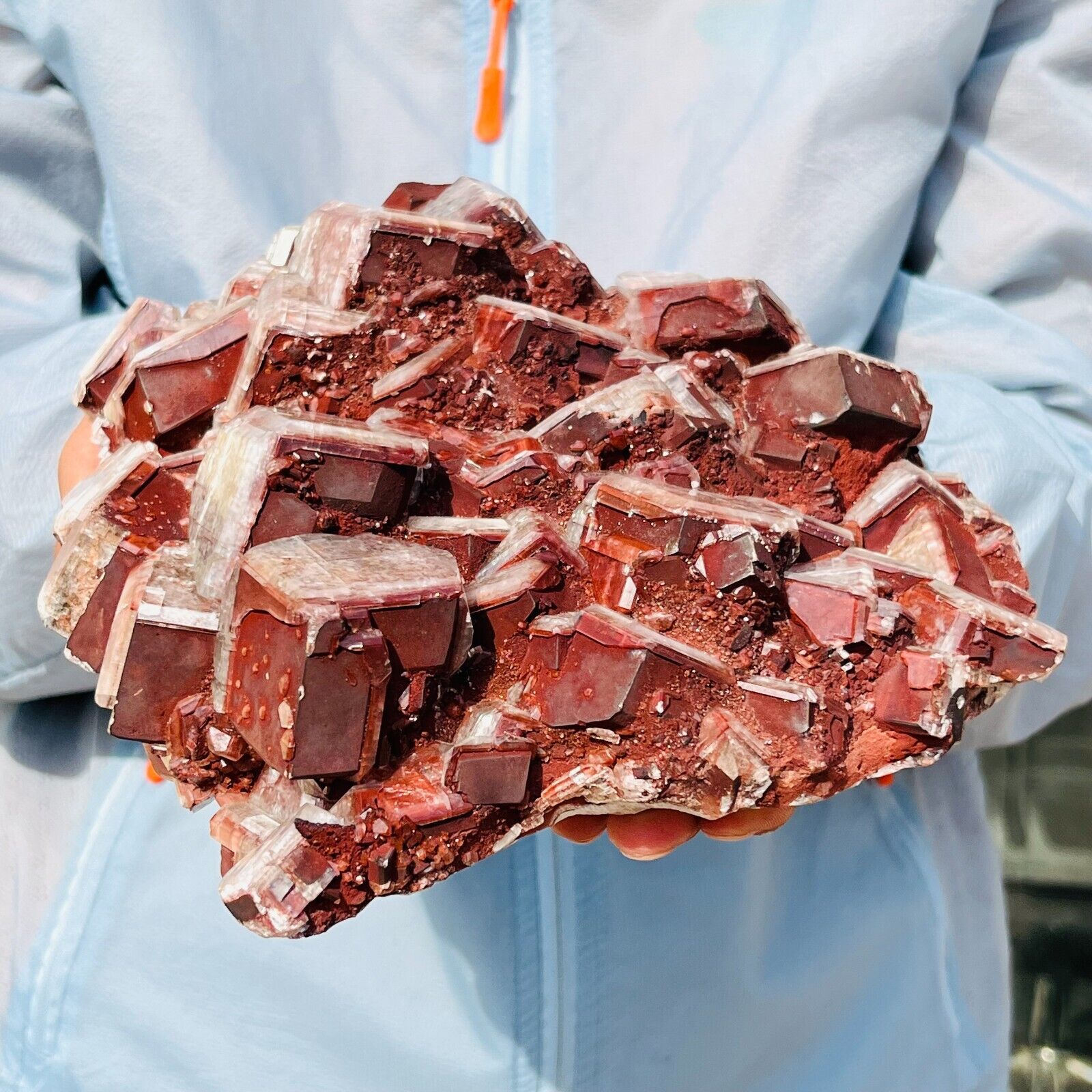 6.02LB Rare Large Special Cube Chocolate Calcite Quartz Mineral Specimen Healing