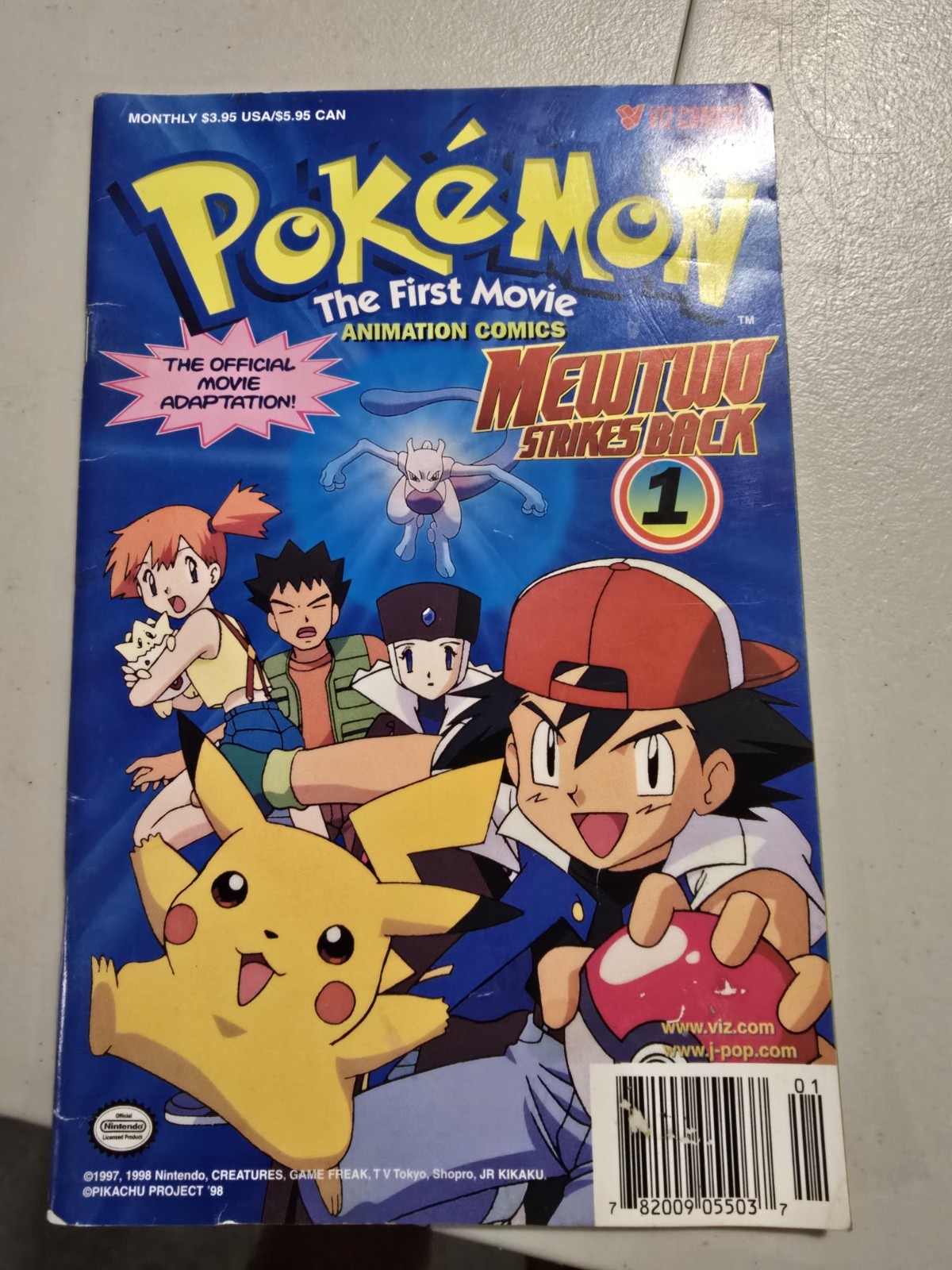 Pokemon The First Movie Mewtwo Strikes Back #1, Viz Comics, 1998