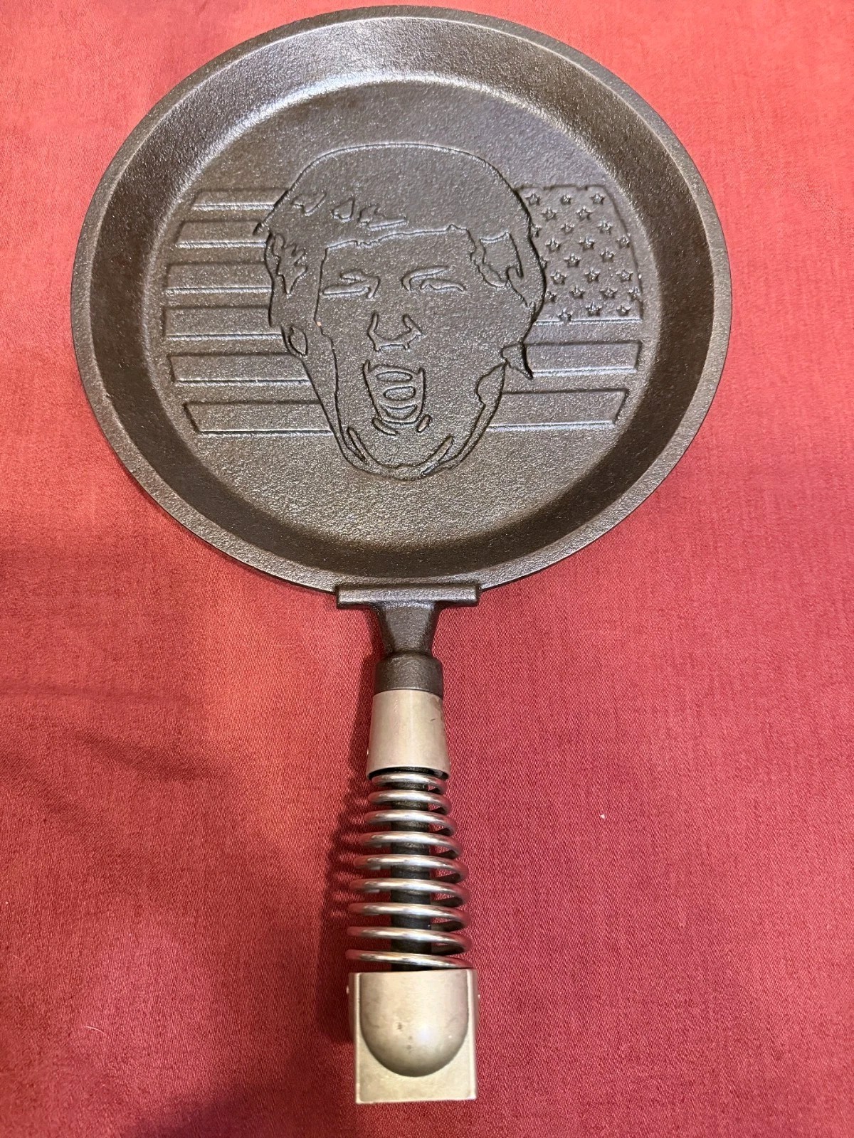MAGA Cast Iron Pan- Donald Trump Pancake Pan American Flag