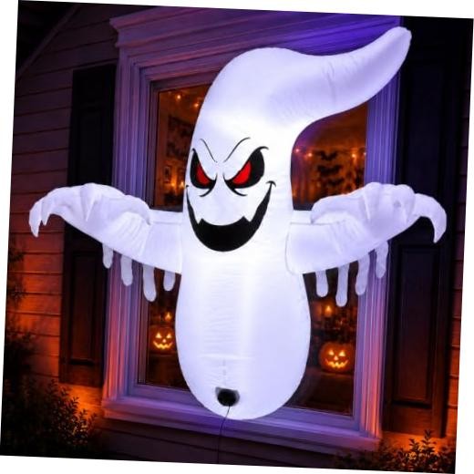 4.6 FT Halloween Inflatables Window Ghosts Outdoor 4.6FT Windows Ghost