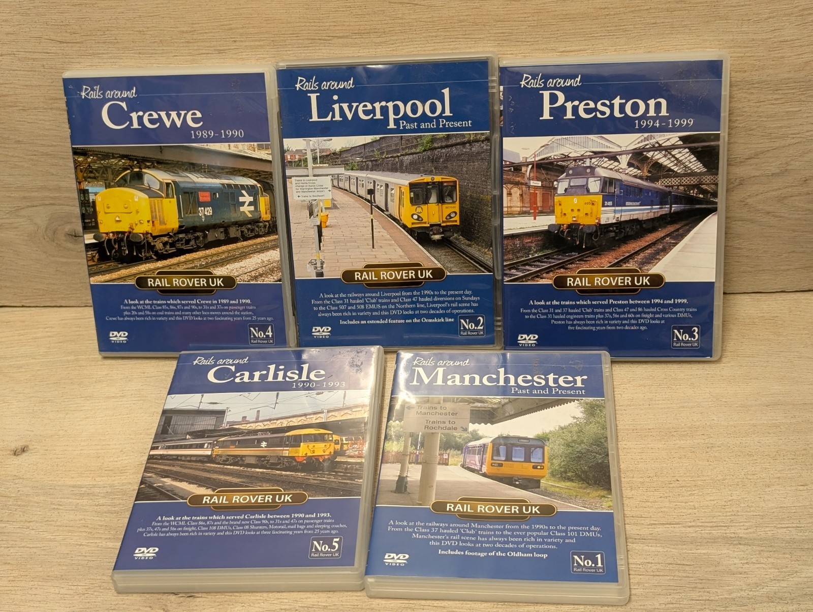 Rail Rover UK Railway DVDs Bundle x5 Retro British Trains 1980s 1990s BR Diesel