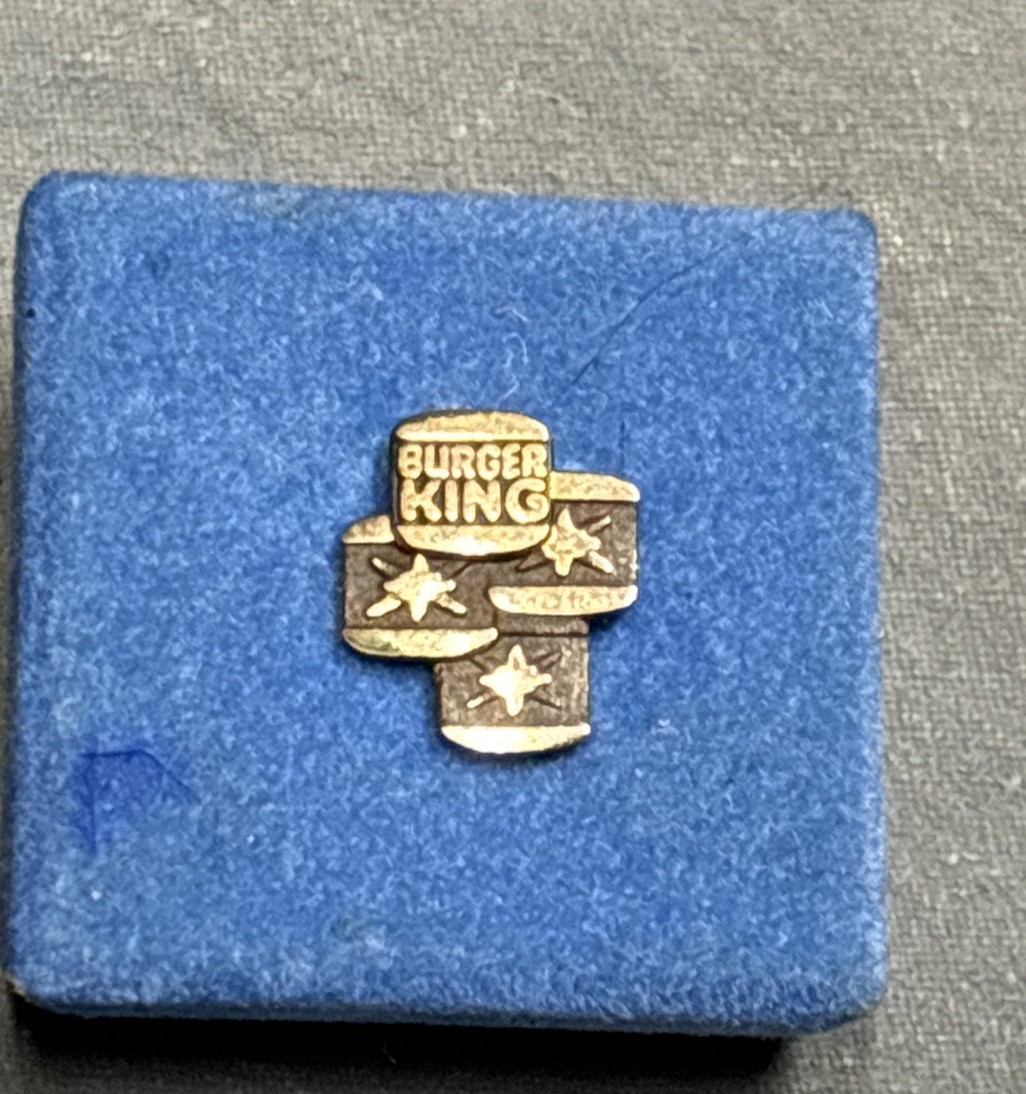 Vintage Burger King Employee Lapel/Tie Pin JOSTEN’S 1/10 10K Service Award