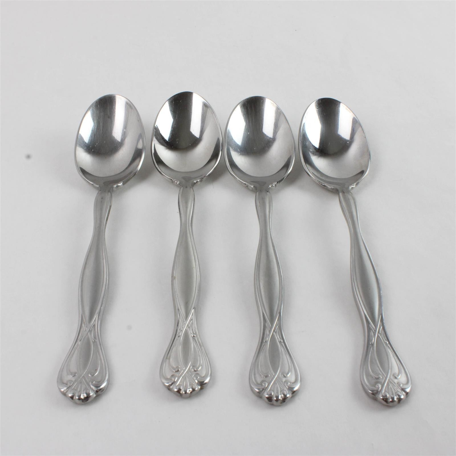 Set of 4 Oneida Majestic Teaspoons Stainless Flatware 6\