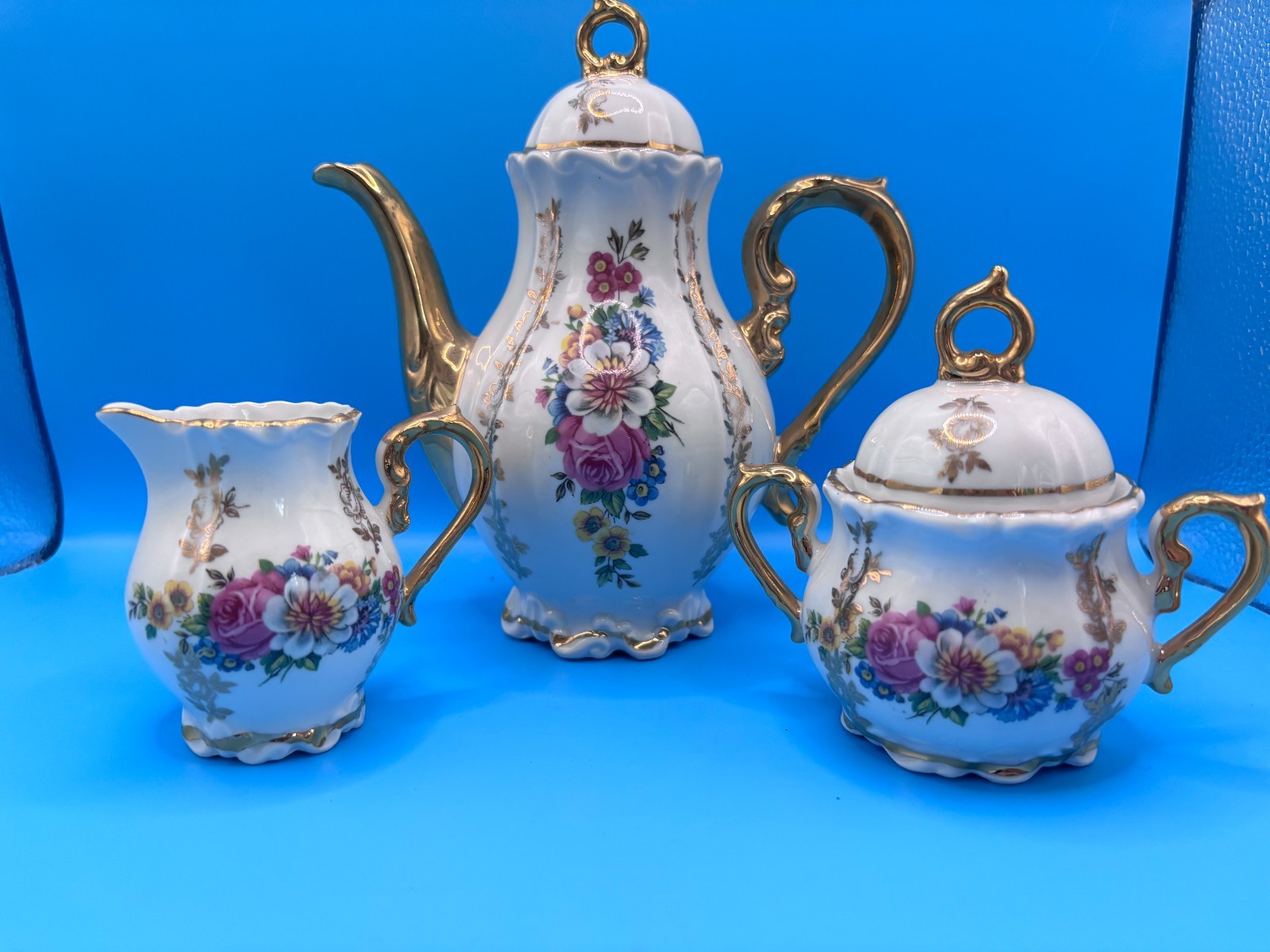 Vintage Gold Luster Barvarian Tea Set