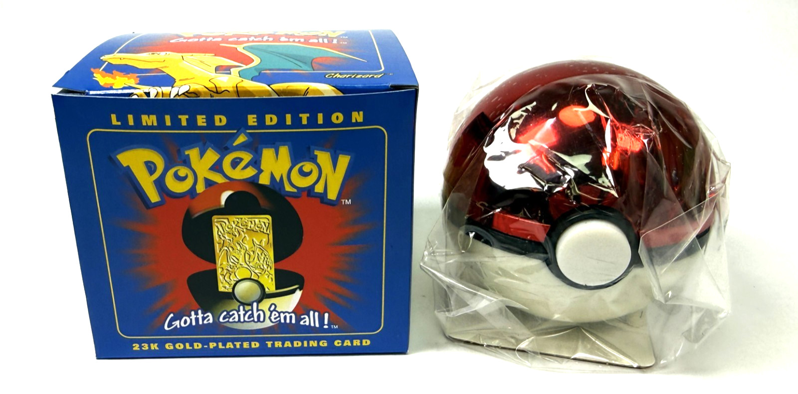 Charizard Pokemon 23K Gold Plated Card Pokeball New Sealed 1999 Burger King