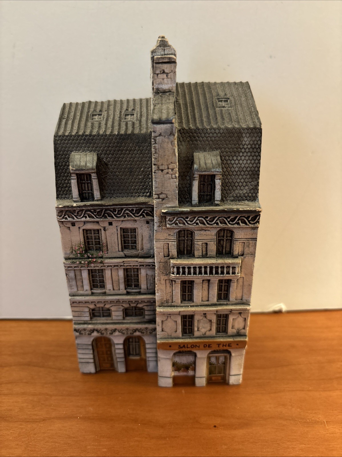 Vintage Gault France Ceramic Miniature Paris Salon de The Tea Shop Signed