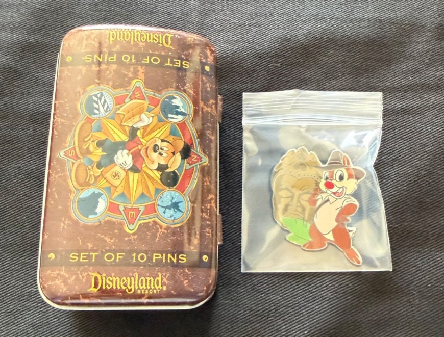 Disney Pin Dale Indiana Jones Mystery Tin Mickey's Pin Odyssey 2008 DLR