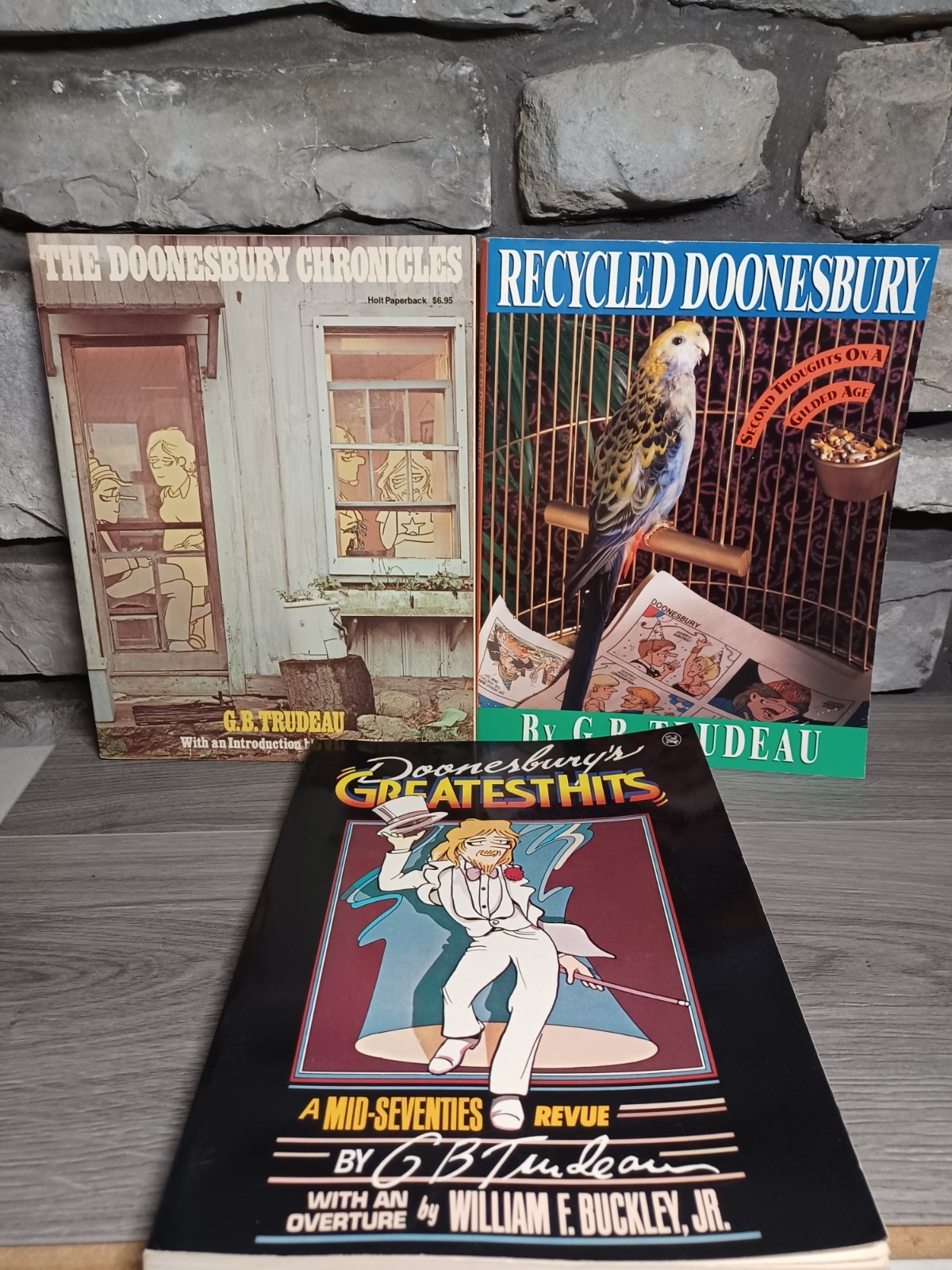 Lot Of 3 Doonesbury Comic Books - Greatest Hits Chronicles & Recycled