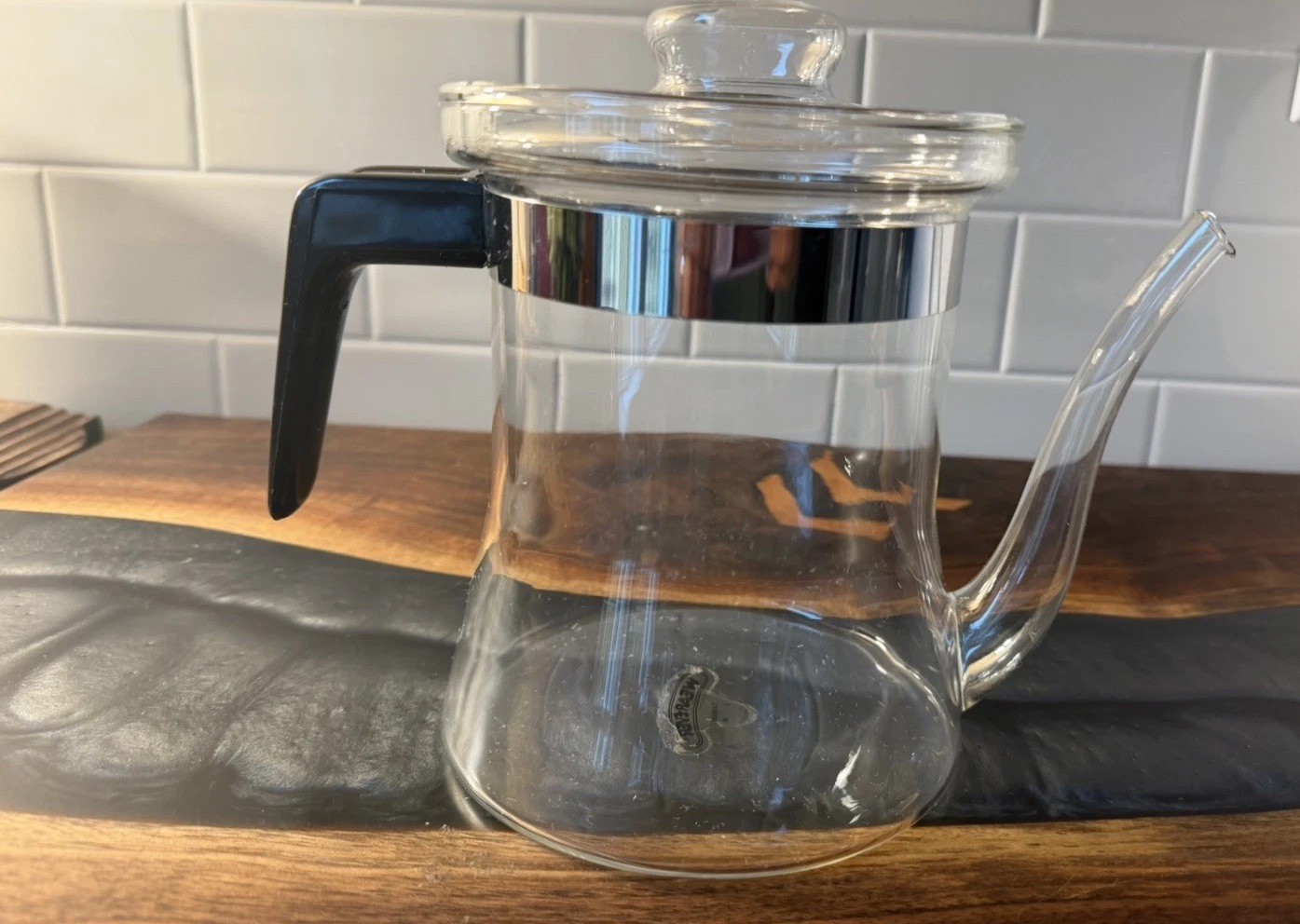 Rare Glass Coffee Pot Kettle Wear Ever 