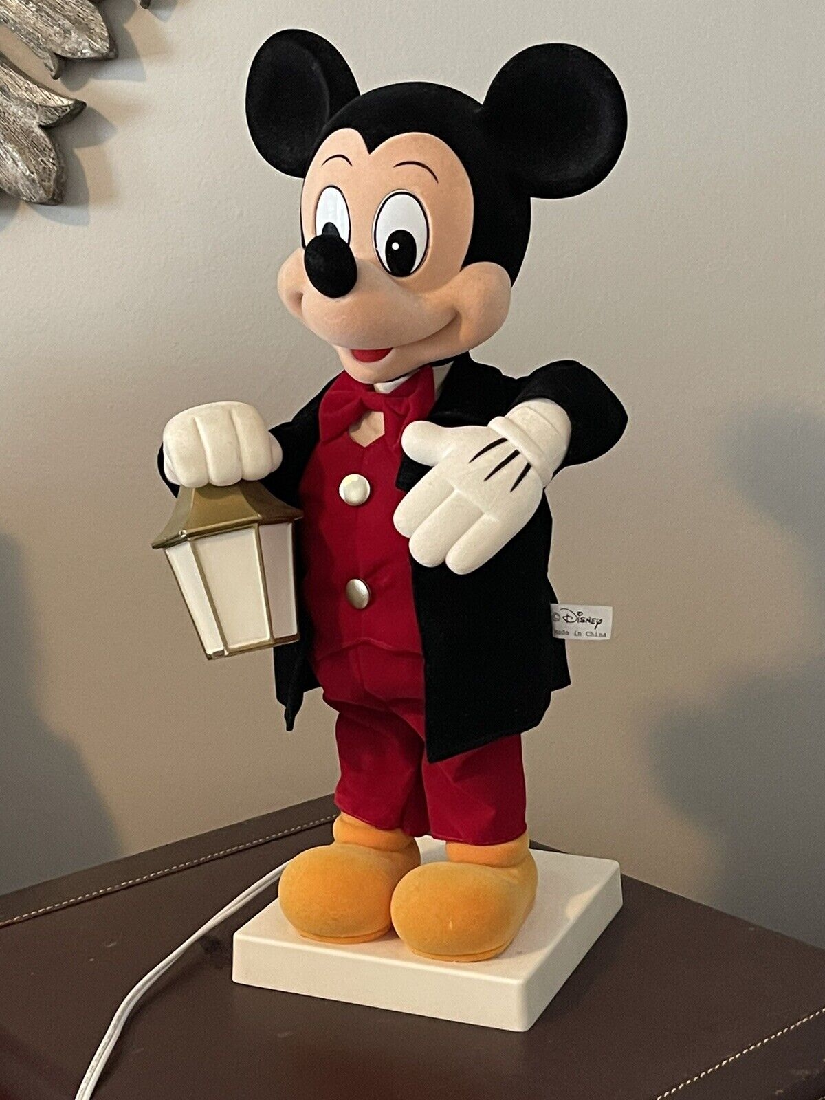 VTG Disney Telco Motion-ette Mickey Mouse Lantern Christmas Animated Musical