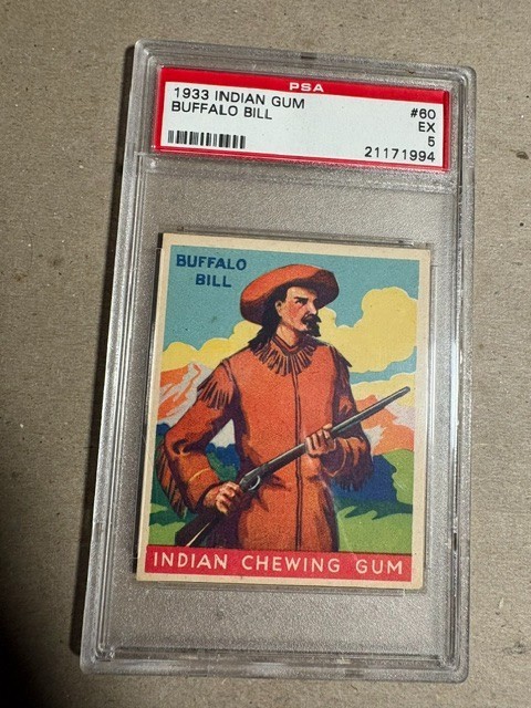 Buffalo Bill, 1933 Indian Gum, #60, PSA 5