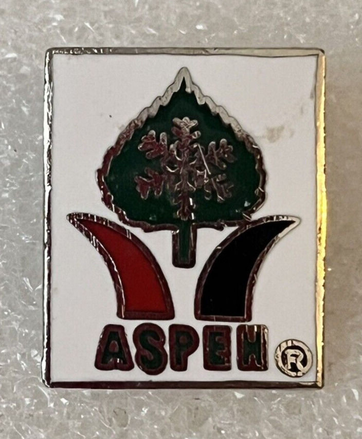 Vintage Aspen Colorado Ski Skiing Enamel Lapel Hat Pin Collectible