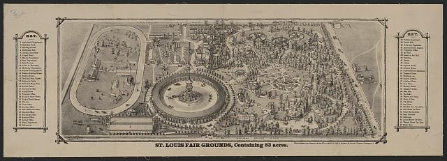 Photo:St. Louis Missouri 1904 World\'s Fair Grounds Map 83 Acres Panorama