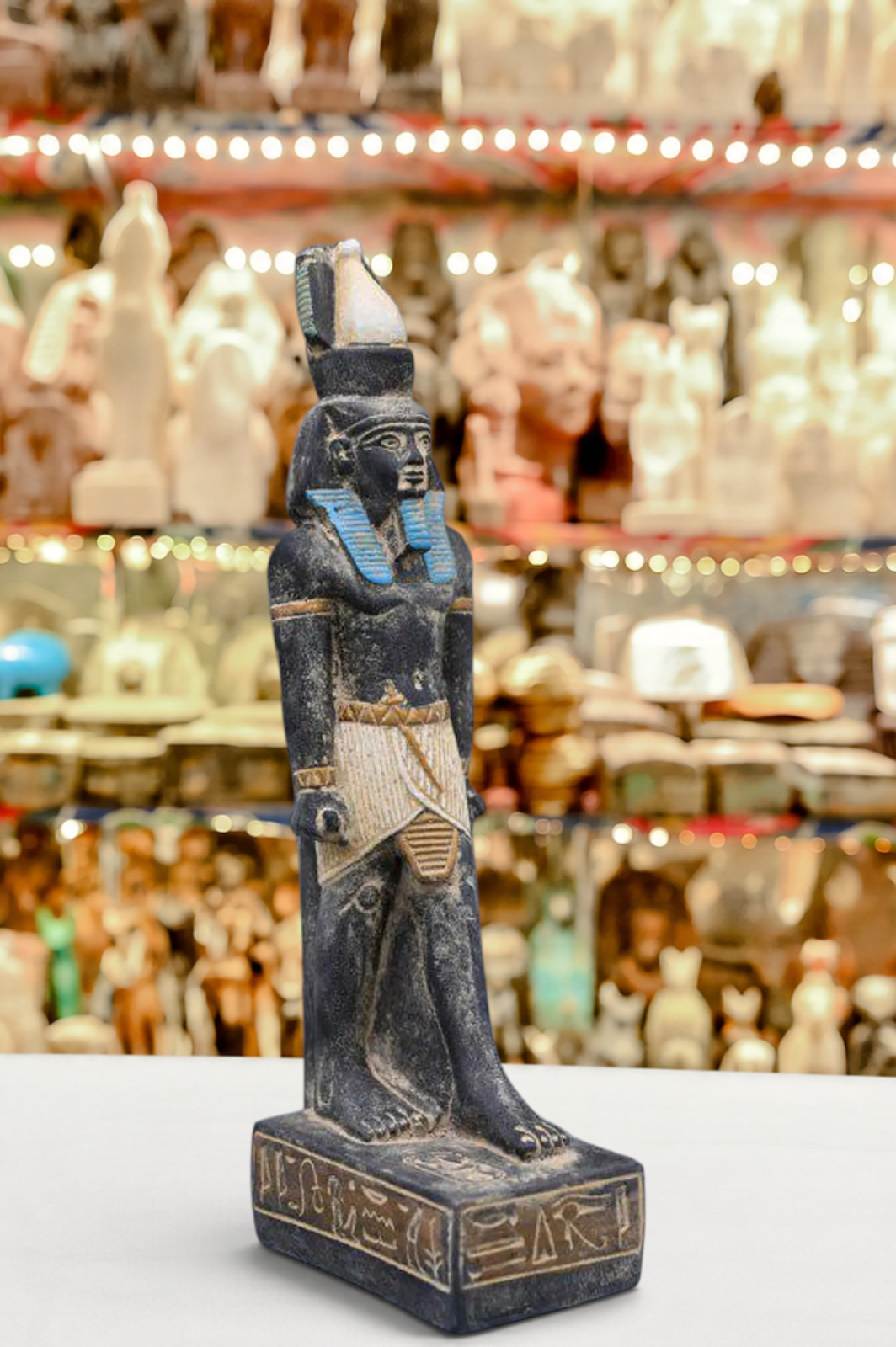 White Black Egyptian Ramses The Second King Ramses II Statue Made in Egypt