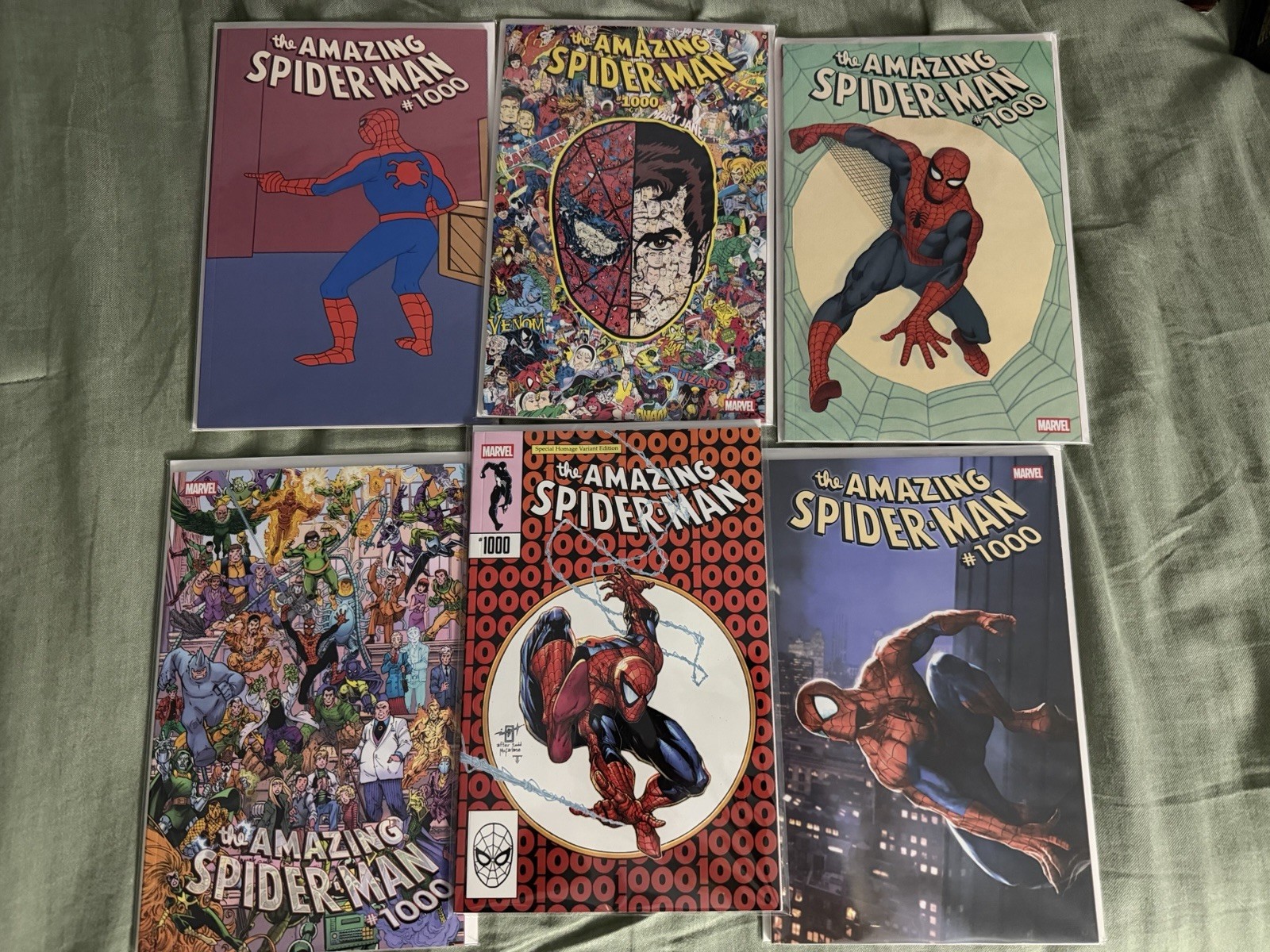 The Amazing Spider-Man #1000 Variant Cover Lot of 6 NEW VARIANTS NYCC 300 LCSD