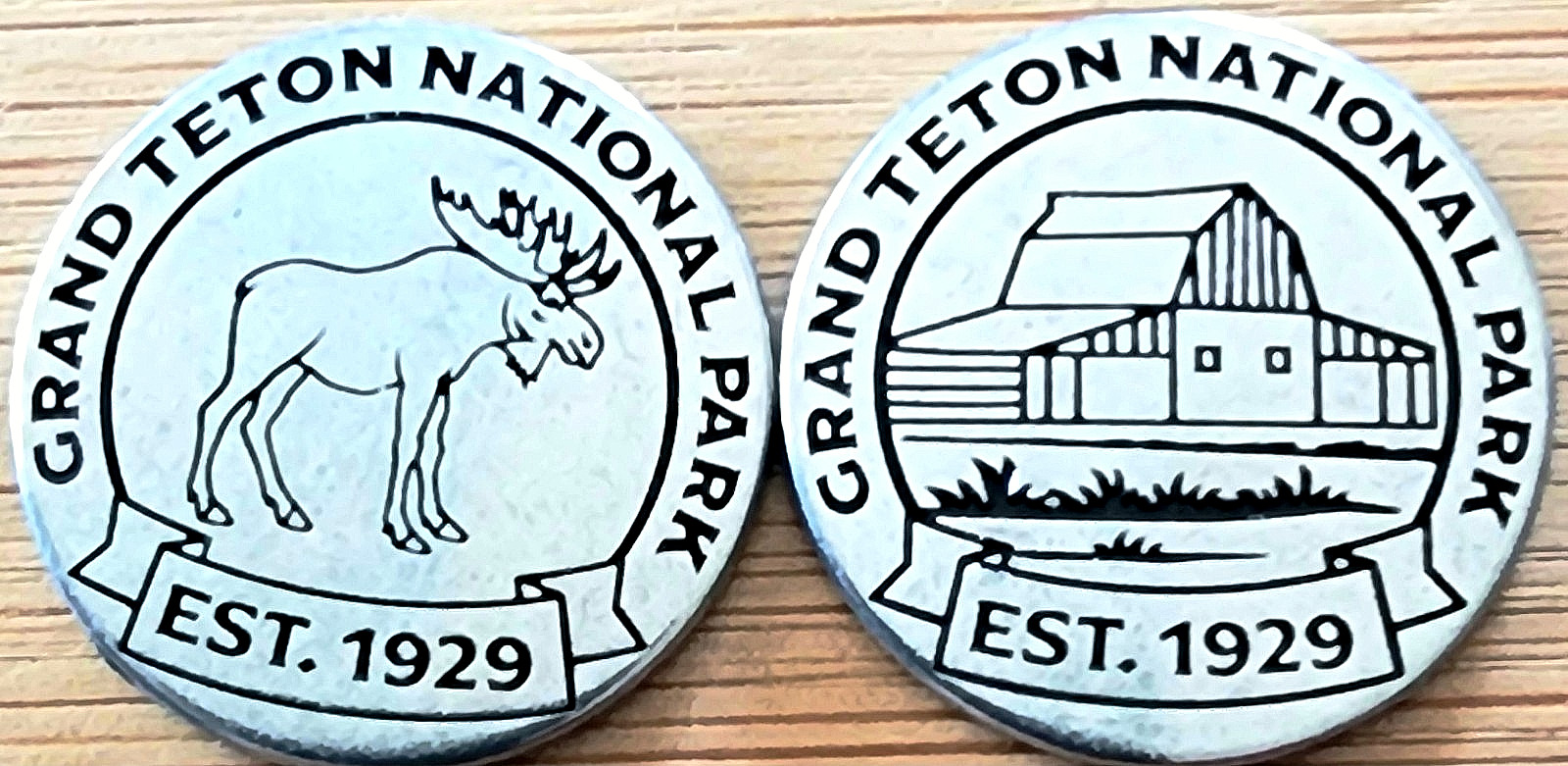 NEW RELEASE - GRAND TETON NATIONAL PARK - MOOSE TOKEN - WYOMING NEW RELEASE - GRAND TETON NATIONAL PARK - MOOSE TOKEN - WYOMING