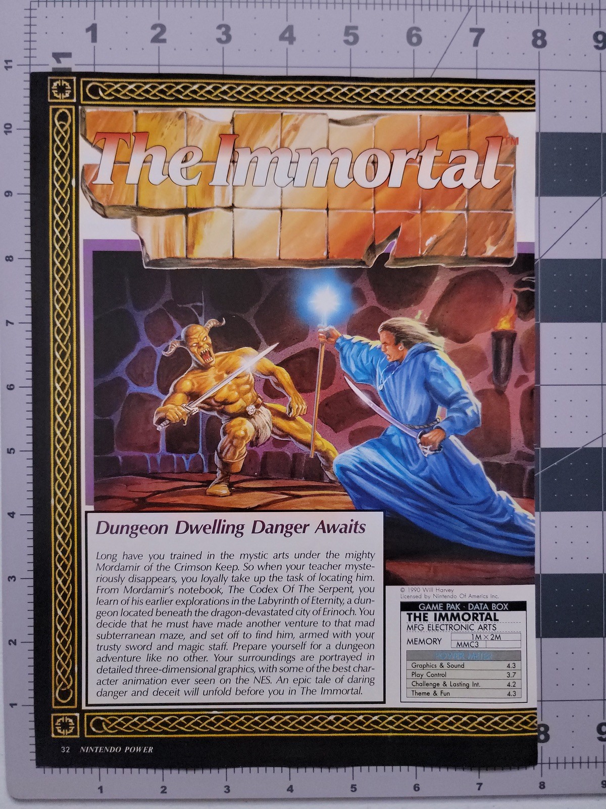 The Immortal Advertisement Original Print Ad / Poster Game Promo Art
