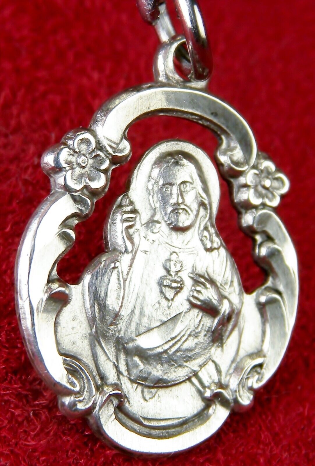 Catholic Carmelite Nuns Lourdes Pilgrimage Sterling Silver Rosary Scapular Medal