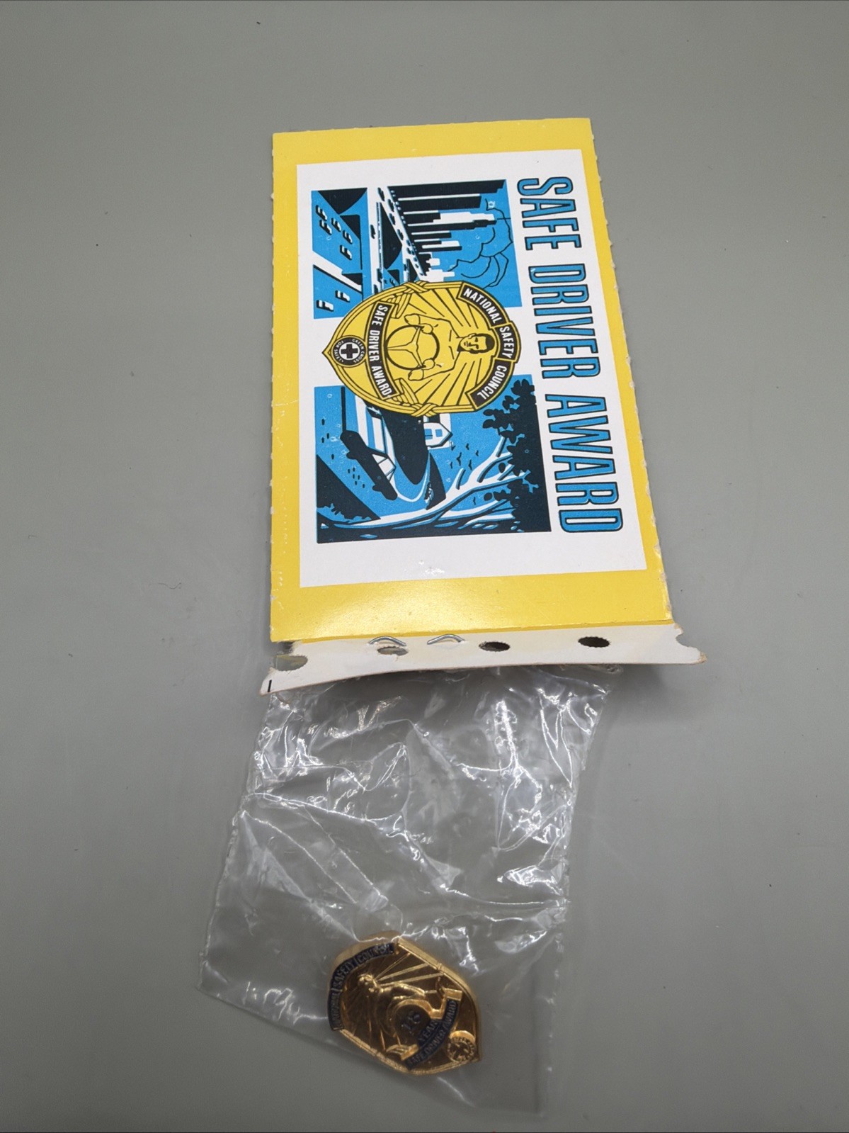Vintage National Safety Council Safe Driver 18 Year Award Pin Complete