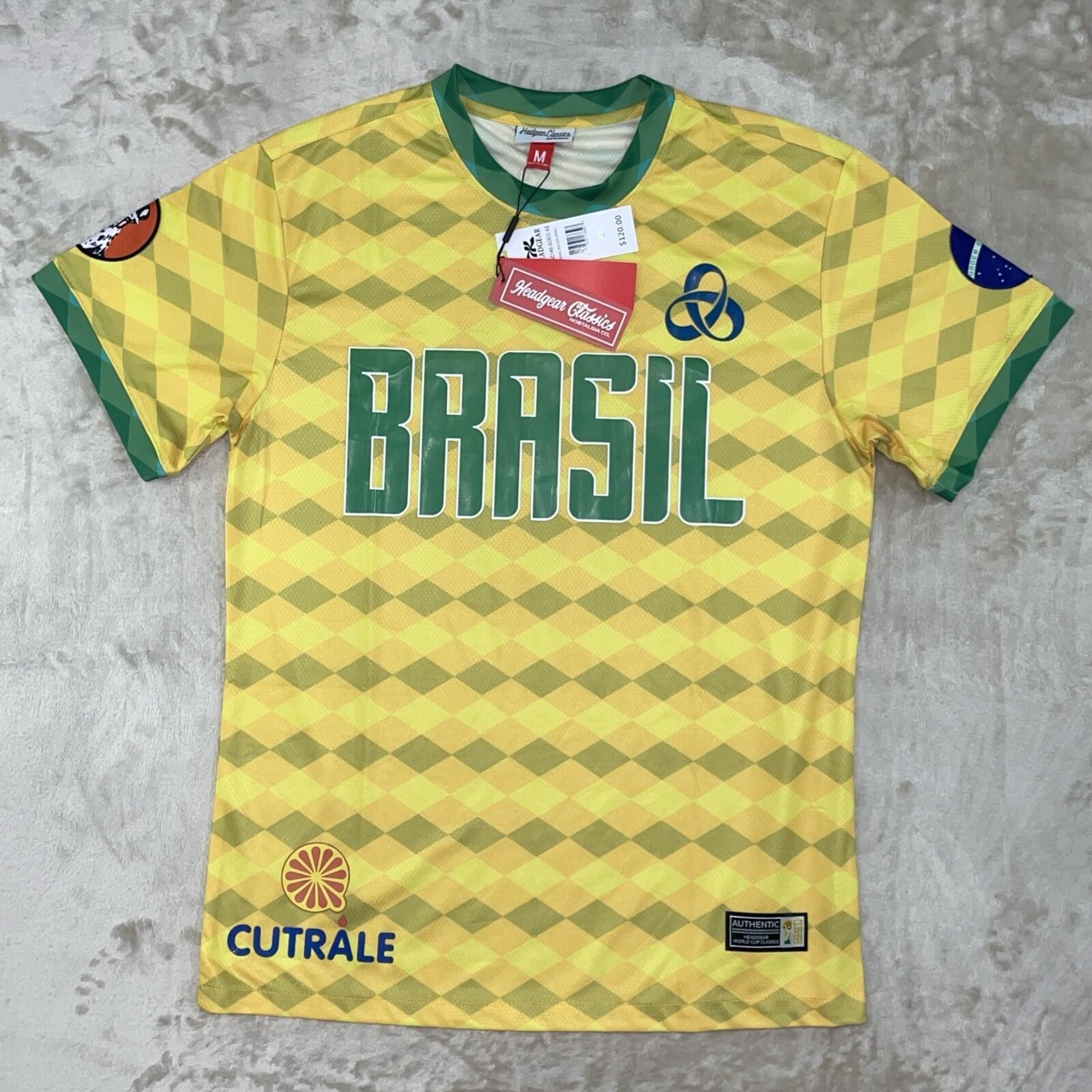 Headgear Classics Nostalgia Co. BRAZIL World Cup Soccer Jersey Men’s Medium  NWT