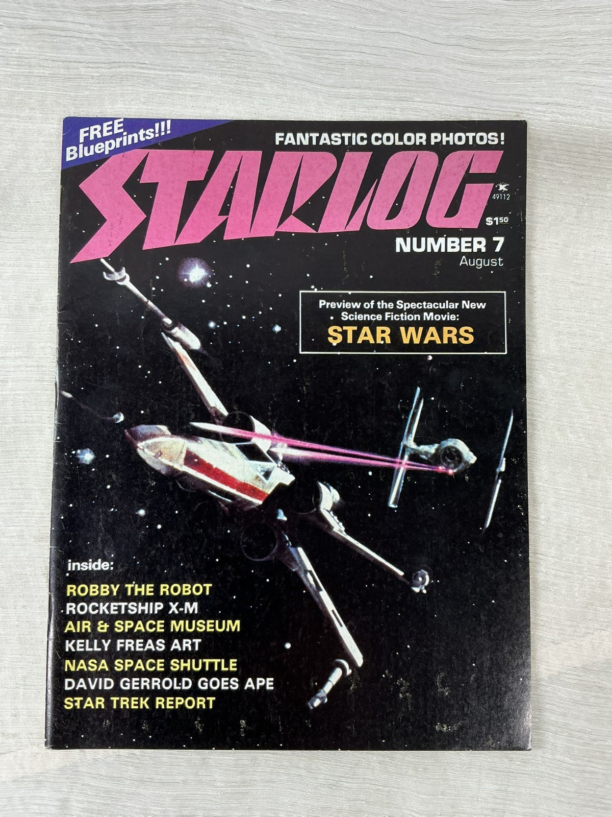 Star Wars Preview Blueprints Starlog Science Fiction Magazine #7 August 1977